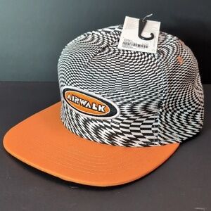 NWT,Air Walk Forever 21 Men's Skateboard Orange/Black/White Hat.